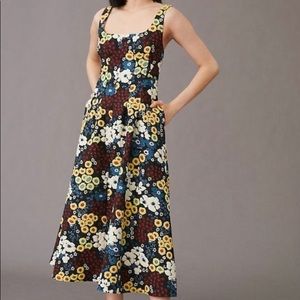 Anthropologie Maeve Marigold Midi Dress